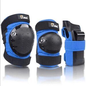 3-in-1 Protective Gear Set Knee Pads, Elbow Pads, Wrist Guards for Adults & Kids